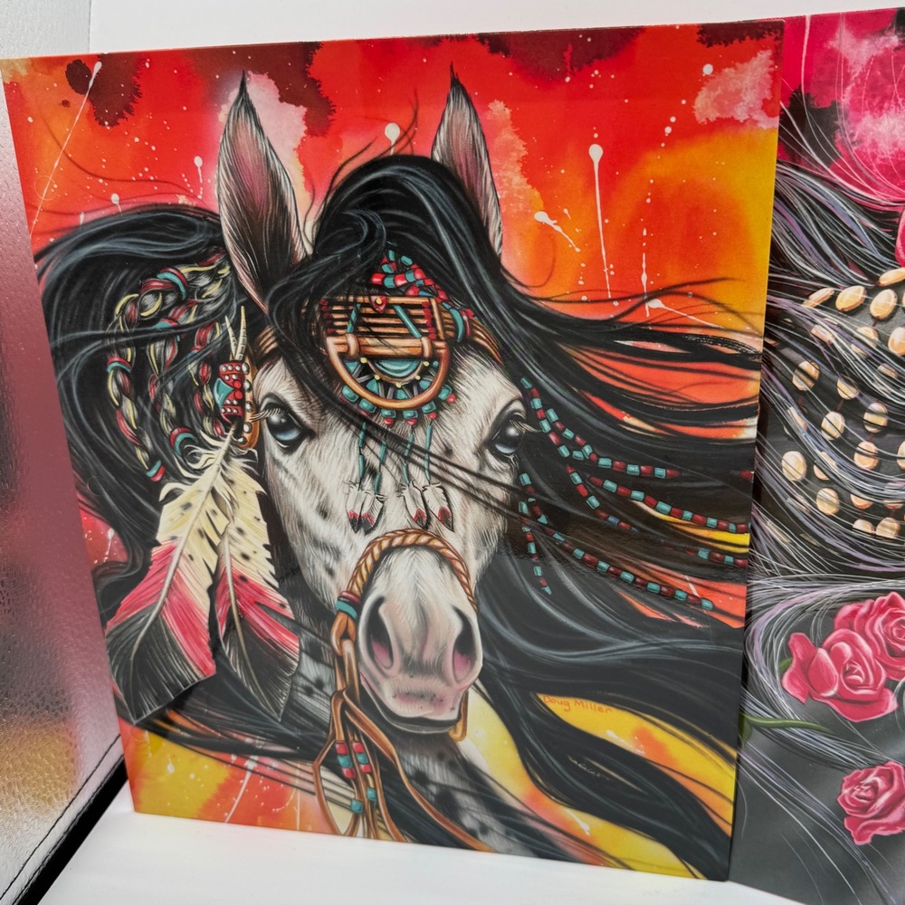 Doug Miller Horse Art Pocket Folders Set Appaloosa Quarter Horse Native American